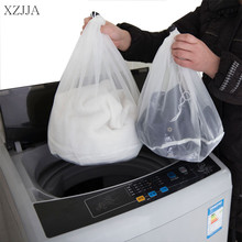 XZJJA 2PC Drawstring White Laundry Bags Women Bra Underwear Nylon Mesh Bag Washing Pouch Clothes Protector Case Laundry Baskets 2024 - buy cheap