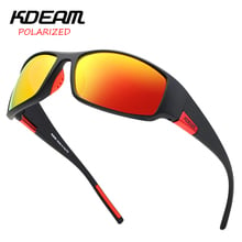 2019 KDEAM Men Sport Sunglasses TR90 Frame HD Polarized mirror lens Comfortable silicone non-slip UV400 5 Colors with case KD111 2024 - buy cheap