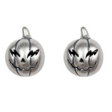 Cute Lovely Design Pumpkin Head Face Solid 925 Sterling Silver Stud Earrings Ear Stud Hiphop Rock Piercing Jewelry For Halloween 2024 - buy cheap