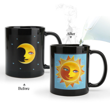 Novidade presentes sun moon canecas de mudança de temperatura, caneca camaleão de mudança de cor xícara sensível ao calor café chá leite 2024 - compre barato