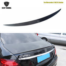 AMG Style spoiler For Mercedes W213 spoiler E Class 4-Door Sedan E200 E220 E250 E300 Carbon Fiber Rear Trunk Spoiler Wing 2016+ 2024 - buy cheap