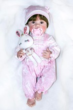 Мягкая виниловая Кукла Reborn, силиконовая Кукла Reborn для девочек, Реалистичная кукла NPK в розовой одежде, очень милая для детей 2024 - купить недорого