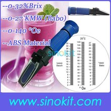 ABS Material 3 In 1Multi Brix 0-32% Juice Hand Refractometer P-RHB-32SATC Blue Grip + Free Shipping 2024 - buy cheap