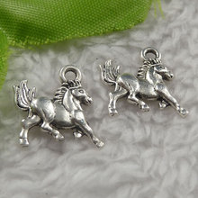 Подвески в виде лошадей из античного серебра, 340 шт., 15x14x2,5 мм, #4391 2024 - купить недорого