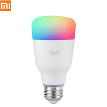 Xiaomi yeelight-lâmpada inteligente led rgb colorida, e27, 10w, 800 lúmens, luz mi, xiaomi mijia, smartphone, controle remoto wi-fi 2024 - compre barato