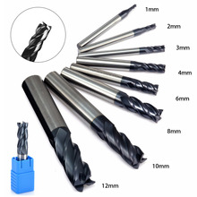 4 Flute Ccarbide End Mill Solid Carbide End Mill 1/2/3/4/6/8/10/12mm Milling Cutter Tungsten Steel 2024 - buy cheap