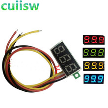 10PCS Mini 0.28 inch 0.28" 3 Wires Digital Voltmeter Blue Red Green Yellow LED Display DC 0-100V Voltage Meter 2024 - buy cheap