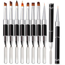8 Multi Professional Manicure UV Gel Brush Pen Transparent Acrylic Nail Art Painting Drawing Brush Phototherapy Tools 2024 - buy cheap