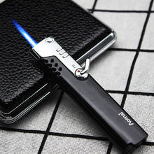 Torch Turbine Long Strip Compact Lighter With Windproof Metal Cigar Lighter 1300 C Butane Cigarette Accessories No Gas Portable 2024 - buy cheap
