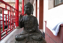 USPS to USA S0147 17 Chinese Buddhism Temple old Copper Bronze Sakyamuni Tathagata Buddha Statue 2024 - buy cheap