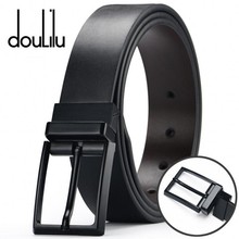 Fashion Cowhide Genuine Leather Belts For Men Luxury Brand Strap Male Rotary Pin Buckle Vintage Designer Jeans Black Belt 130cm 2024 - buy cheap
