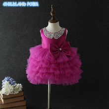 Baby First 1st Birthday Dress Newborn Infant Baby Girls Dress Tutu Flower Baptism Christening Ball Gown Party Baby Clothes Dress 2024 - buy cheap
