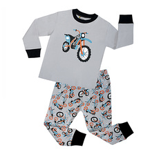 Детские пижамные комплекты для мальчиков и девочек в байкерском стиле, 22 дизайна, пижамы, Детская одежда для сна, одежда для сна для малышей, размер От 2 до 8 лет, для детей 1-8 лет 2024 - купить недорого