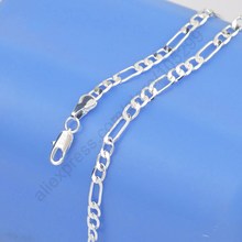 One Piece Retail Fast Shipping 16-24Inch Fashion 925 Sterling Silver  Nice Figaro Necklace Chain Jewelry Fit For Man Woman 4mm 2024 - buy cheap