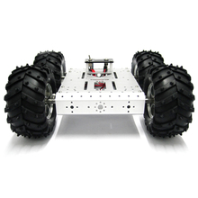 Robot de rueda grande de Metal 4wd, chasis de cuatro ruedas de coche con Motor de CC para Arduino Uno R3, Kit de enseñanza educativo Diy 2024 - compra barato