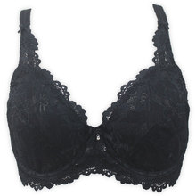 Sujetador sensual para mujer, lencería de talla grande, color negro, con lazo de encaje de alta calidad y diamantes de imitación, BRB006 2024 - compra barato