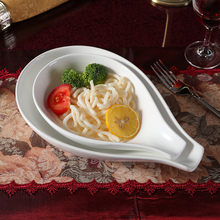 Creative fashion white ceramic tableware spoon bowl bowl Vegetable Salad Italian dessert pastry noodles soup soup 2024 - buy cheap