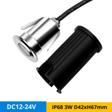 Lâmpada subterrânea de 3w, 12 segundos, dc 12v, 24v, ip68, luz de exterior, para piscina, fonte, d31mm 2024 - compre barato