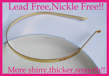 10PCS 4mm golden plain metal hair headbands with bent ends at nickle free and lead free quality,BARGAIN for BULK 2024 - buy cheap