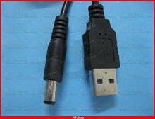 2 шт. USB A штекер питания постоянного тока Штекер 5,5x2,1 мм черный кабель 100 см 1,0 м 39,4 дюйма 2024 - купить недорого