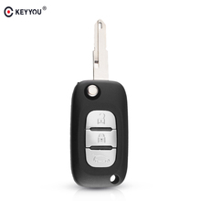 KEYYOU 3 Buttons Flip Folding Remote Key Shell Fob Case For Renault Vivaro Master Clio 3 Megane 3 Kangoo Uncut Car Key Cover 2024 - buy cheap
