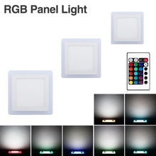 Panel de luz LED de doble Color, lámpara de techo empotrada para interiores, 6W, 9W, 18W, 24W, 3 modelos, rojo, verde, azul, 1 unidad 2024 - compra barato