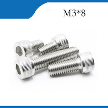 Free shipping M3*8 10pcs 304 high quality stainless steel hexagon socket head cap screw,DIN912bolt stainless nails,revet,bolts 2024 - buy cheap