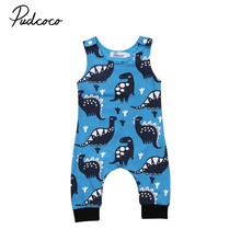 2017 Brand New Top Baby Kid Boy Infant Toddler Newborn Romper Jumpsuit Cotton Sleeveless Clothes Dinosour Outfit Set 0-18M 2024 - buy cheap