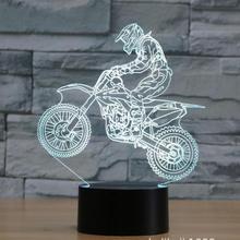 Lámpara 3d para motocicleta todoterreno, luz Led Visual 3d táctil de siete colores, decoración de regalo, mesa, luz nocturna 2024 - compra barato