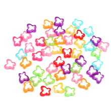50Pcs Mixed Butterfly Acrylic Double Beads For Jewellery Marking Loose Spacer Beads Bracelet Necklace Charm Jewelry Finding 2024 - buy cheap
