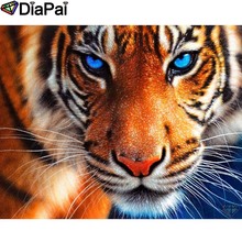 Diafai 5d pintura diamante 100% completa quadrada/redonda broca "animal tigre" bordado ponto cruz decoração 3d a22107 2024 - compre barato