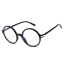 Moda ins estilo feminino óculos quadro azul luz bloqueando óculos redondos para senhoras retro claro quadros 2024 - compre barato