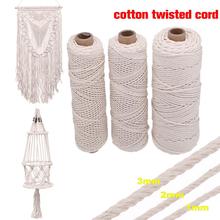 Cotton Cord Natural Beige Twisted Cord Rope Craft Macrame String DIY Handmade Garden Home Decorative Supply 2024 - buy cheap