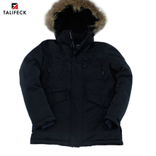 TALIFECK 2020 New Arrivel  Men's Cotton Thick Parkas Fashion Winter Jacket With Raccoon Fur Collar Removable Hooded Winter Coat 2024 - buy cheap