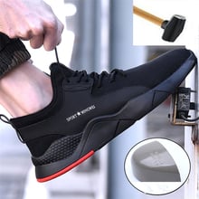 Men's Steel Toe Work Safety Shoes Casual Breathable Outdoor Sneakers Puncture Proof Boots Comfortable Industrial Shoes for Men 2024 - buy cheap