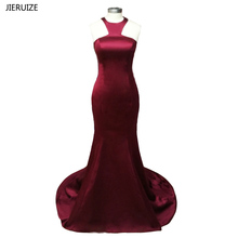 JIERUIZE Burgundy Mermaid Evening Dresses Long Simple Cheap Formal Dresses Mother of the Bride Dresses Evening Gowns 2024 - buy cheap