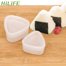 Ferramentas Bento Sushi Onigiri Mold 2 HILIFE Pçs/set Triângulo Bola de Arroz Fabricante de Acessórios de Cozinha de Alimentos Imprensa DIY 2024 - compre barato