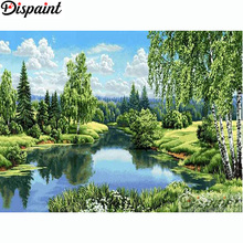 Dispaint Full cuadrado/redondo taladro 5D DIY diamante pintura "paisaje natural" 3D bordado punto de cruz decoración del hogar regalo A11369 2024 - compra barato