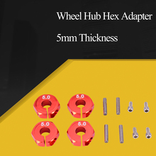 Rueda hexagonal de aluminio con pasadores para HSP HPI Tamiya 1:10, llanta de ruedas de coche teledirigido, 5mm de espesor, 12mm, 4 unidades 2024 - compra barato