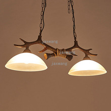 Modern Chandelier Antique Double Antler Chandelier Lighting Resin Restaurant Droplight Lustre Cafe Loft Decor Chandelier Ceiling 2024 - buy cheap