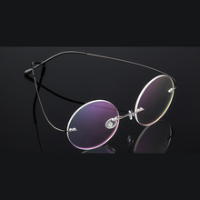 2018 new round glasses titanium frame glasses can be customized prescription glasses Fashion frameless ladies glasses 2024 - buy cheap