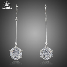 AZORA Dangling Five-pointed Star With Clear Cubic Zirconia Drop Earrings for Women TE0223 2024 - buy cheap