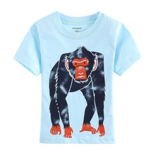Apes Baby Boys T-Shirts Blue Monkey Jersey Gorilla Fashion Children T Shirt Outfits Summer 100% Cotton Kids Tee Shirts 1-6Year 2024 - buy cheap
