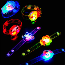 60pcs Flash LED Lighting Children Kids Bracelet Wrist Band Birthday Gift Party Decoration Cartoon Flash Luminous Watch 2024 - buy cheap