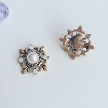 18MM 35Pcs Square Flower Shape Glass Bead & Vintage Gold Color Alloy Charms Jewelry Pendants 2024 - buy cheap