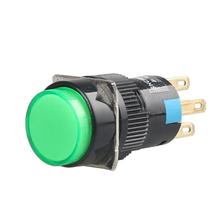 LA16-Y-11DZ красный зеленый желтый маленький фиксируемый кнопочный переключатель с подсветильник кой LA16 выключатель питания 16 мм 2024 - купить недорого