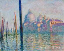 O grand canal em veneza claude monet reprodução da arte da lona pinturas feitas à mão de alta qualidade 2024 - compre barato
