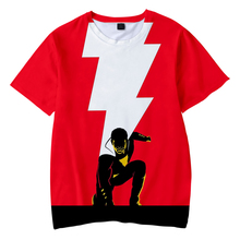 Детские футболки Shazam, модные летние повседневные уличные футболки с коротким рукавом в стиле хип-хоп, 2019 2024 - купить недорого