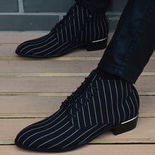 Botas de lona a rayas para hombre, botines de otoño e invierno, Oxford, novedad de 2020 2024 - compra barato