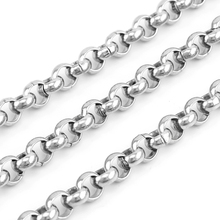 100% Stainless Steel Rollo Chain Punk Style Necklace For Men Chain High Quality By In Meter Wholesale Necklace 2024 - buy cheap